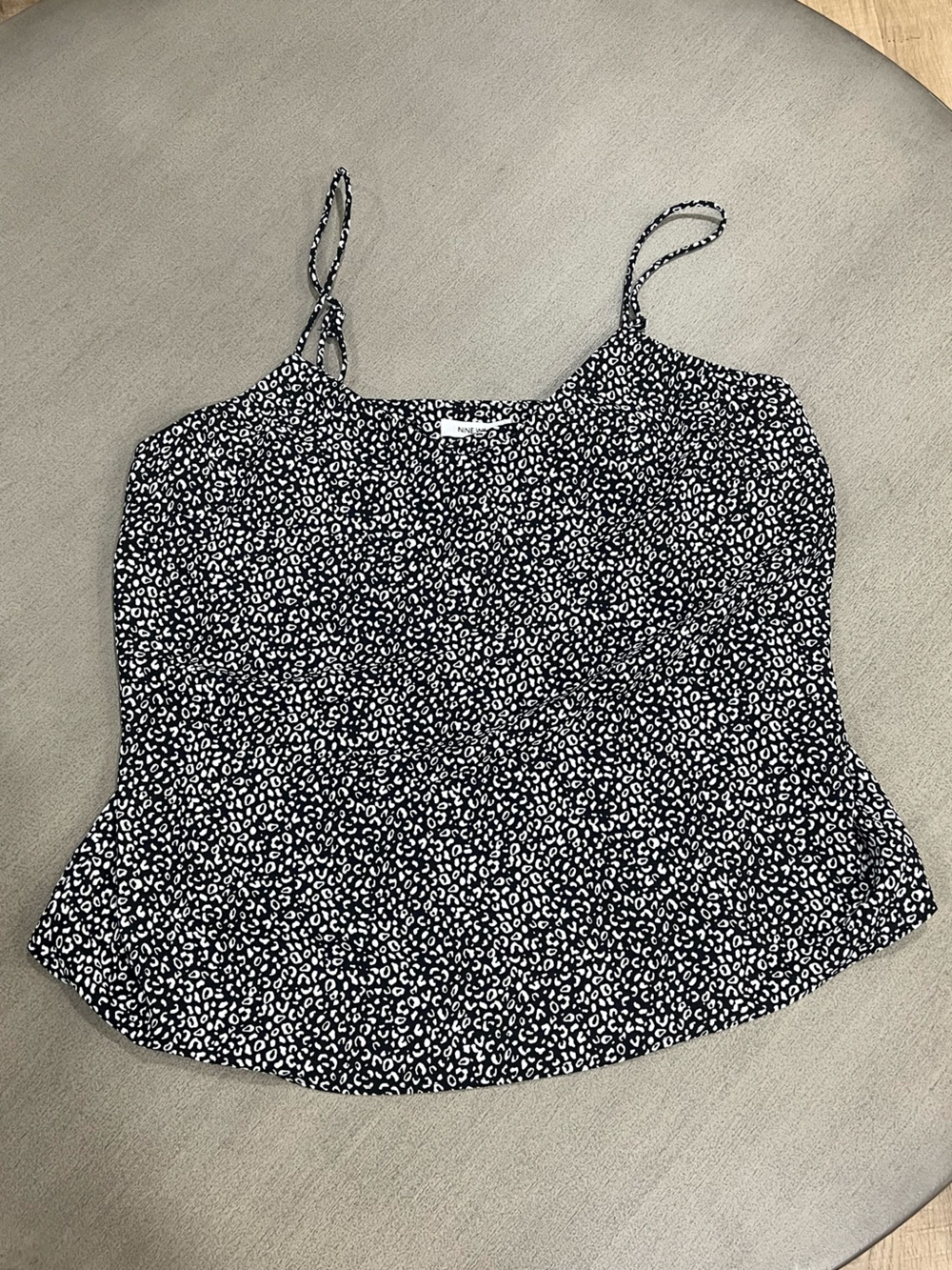Nine West Black & White Spaghetti Strap Cami